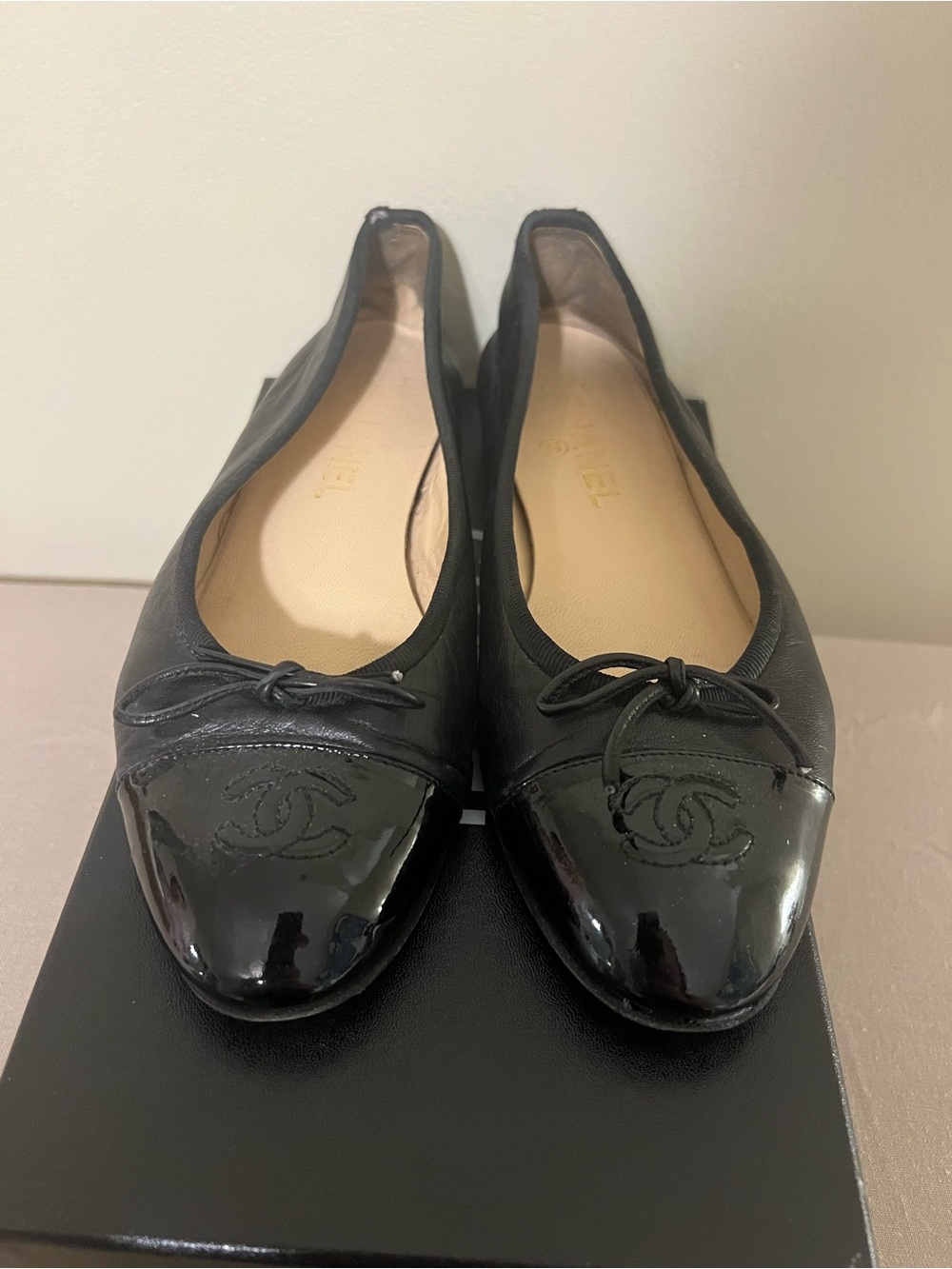 Chanel Ballet Flats, Black, 7.5